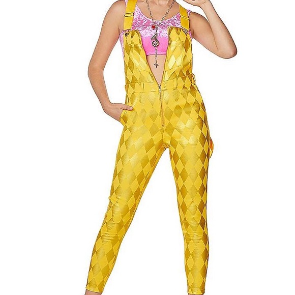 Spirit Pants - 💛Birds of Prey Harley Quinn Bobby Trap Gold Overalls Jumpsuit💛